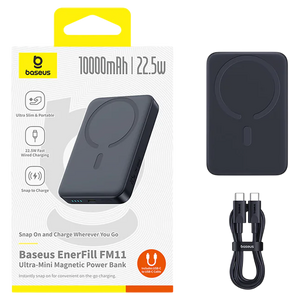 Baseus EnerFill FM11 Magnetic Power Bank 10000mAh - Black  for sale in Egypt from Games2Egypt