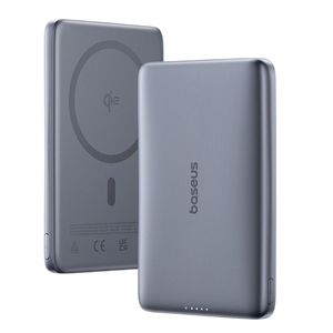 باسيوس بيكو جو باور بانك مغناطيسي فائق النحافة Qi2‏ 10000mAh - رمادي