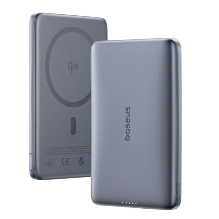 Baseus PicoGo Ultra-Slim Qi2 Magnetic Power Bank 10000mAh - Grey  for sale in Egypt from Games2Egypt