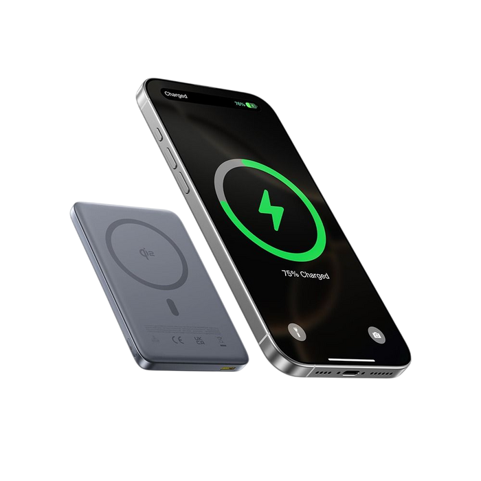 Baseus PicoGo Ultra-Slim Qi2 Magnetic Power Bank 10000mAh - Grey  for sale in Egypt from Games2Egypt