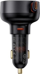 Baseus Enjoyment Pro 60W Car Charger + Retractable USB-C - Black  for sale in Egypt from Games2Egypt