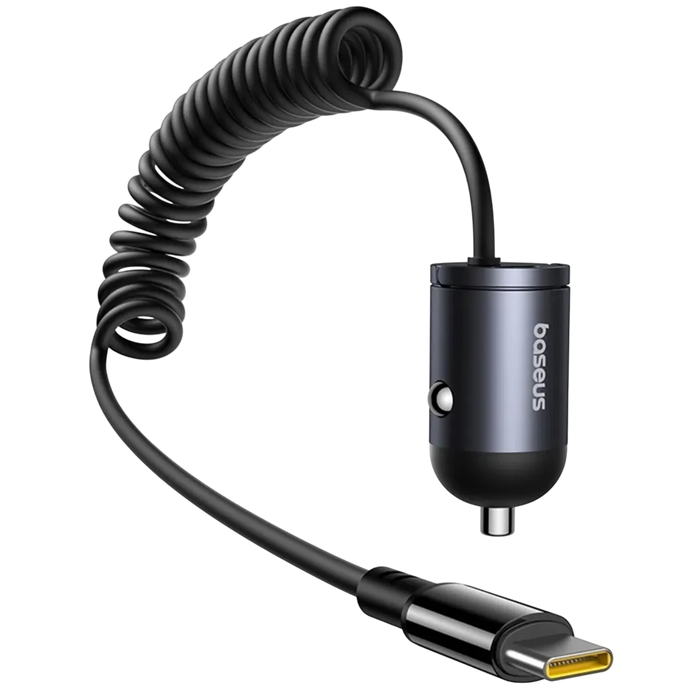 Baseus Tiny Star Mini 30W Car Charger USB-C + USB-C Cable - Black  for sale in Egypt from Games2Egypt
