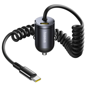 Baseus Tiny Star Mini 30W Car Charger USB-C + USB-C Cable - Black  for sale in Egypt from Games2Egypt