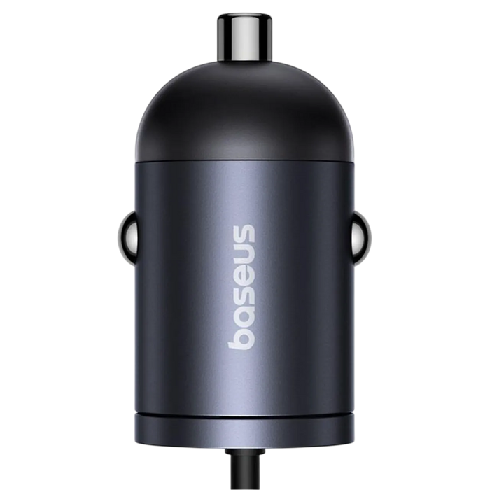 Baseus Tiny Star Mini 30W Car Charger USB-C + USB-C Cable - Black  for sale in Egypt from Games2Egypt