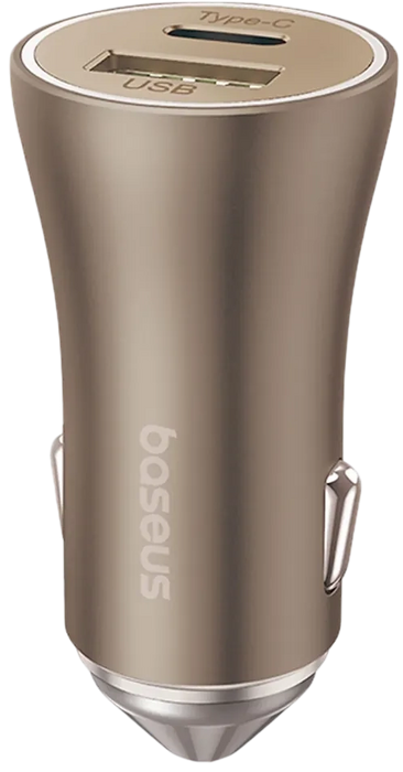 Baseus PrimeTrip VP1 60W Car Charger USB-A + USB-C - Stellar Gold  for sale in Egypt from Games2Egypt