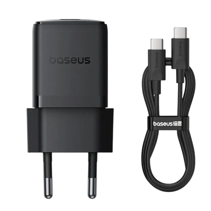 Baseus Palm Fast Charger 1C 30W EU + 1M USB-C Cable - Black  for sale in Egypt from Games2Egypt