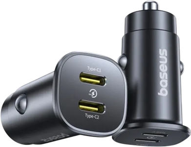 Baseus GoTrip DP1 30W Car Charger 2-USB-C - Cosmic Black -  for sale in Egypt from Games2Egypt
