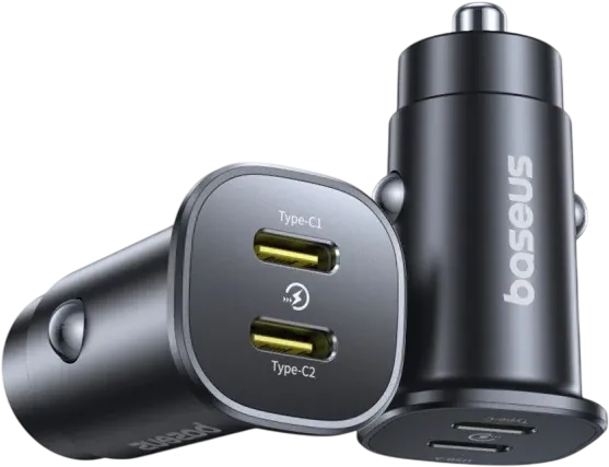 Baseus GoTrip DP1 30W Car Charger 2-USB-C - Cosmic Black  for sale in Egypt from Games2Egypt