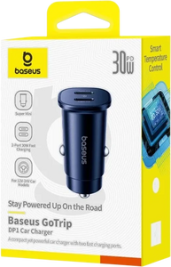Baseus GoTrip DP1 30W Car Charger 2-USB-C - Cosmic Black  for sale in Egypt from Games2Egypt