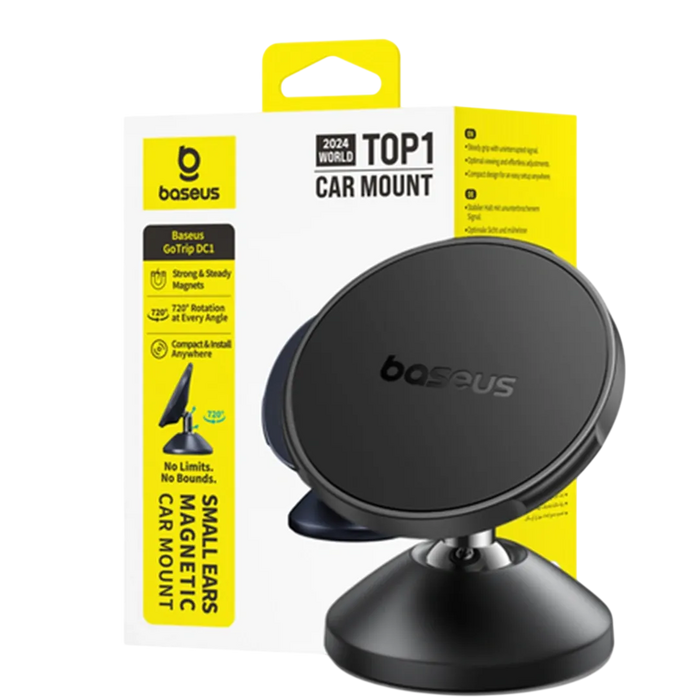 Baseus GoTrip DC1 Magnetic Phone Car Mount Vertical - Black  for sale in Egypt from Games2Egypt
