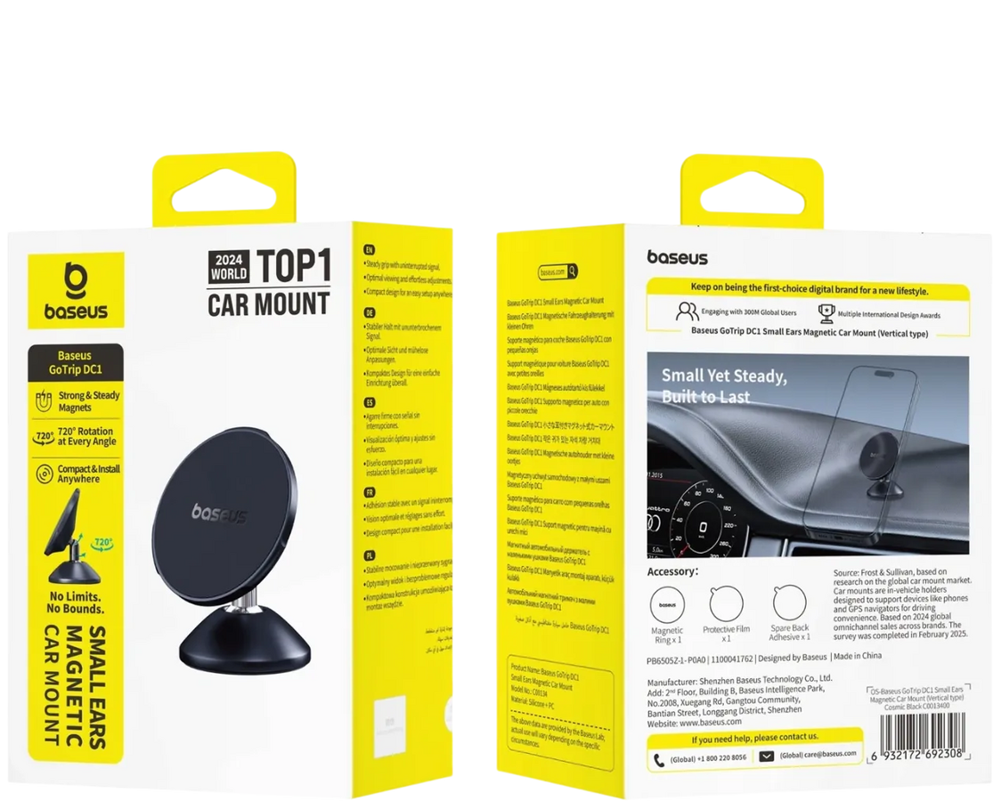 Baseus GoTrip DC1 Magnetic Phone Car Mount Vertical - Black – image 5
