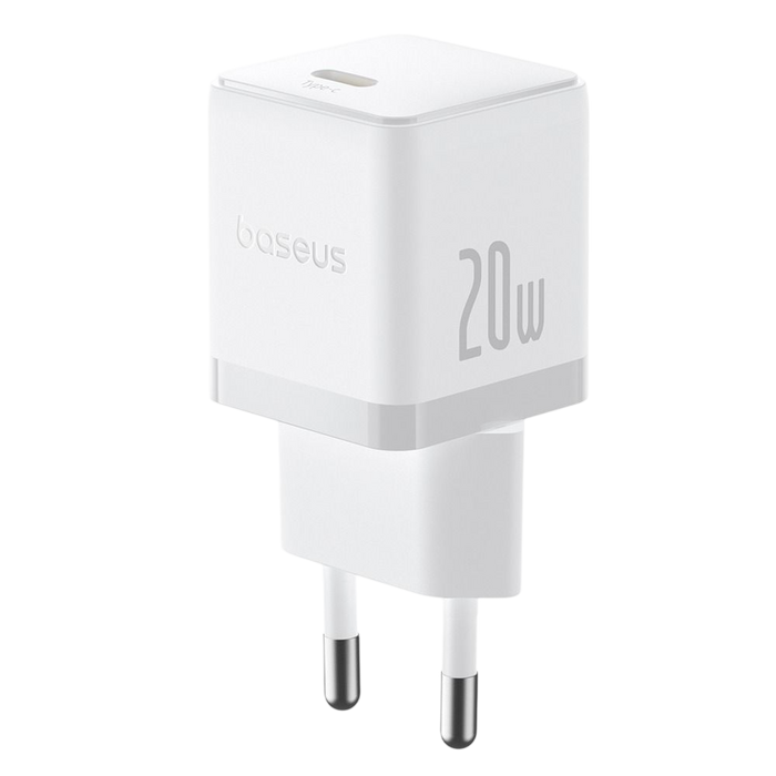 Baseus Palm Fast Charger 1C 20W EU - Moon White   for sale in Egypt from Games2Egypt