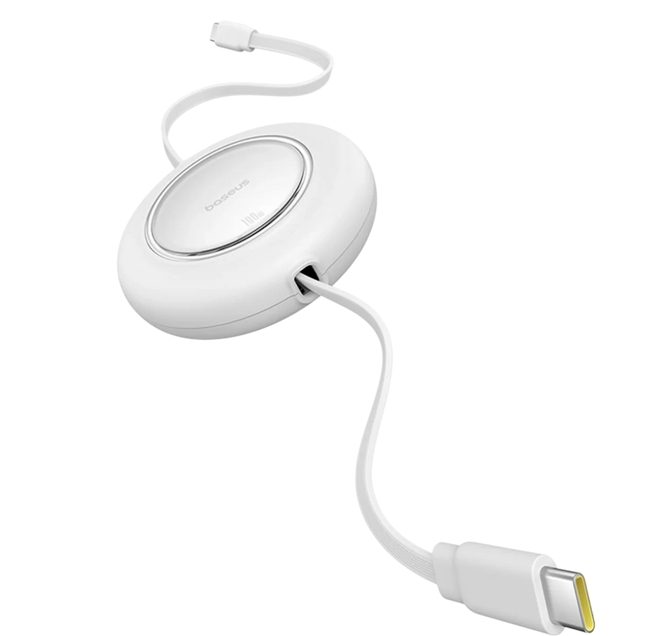 Baseus Free2Pull Mini Retractable USB-C to USB-C 100W - 2M - White – image 3