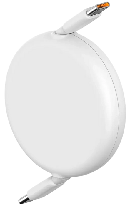 Baseus Free2Pull Mini Retractable USB-C to USB-C 100W - 2M - White  for sale in Egypt from Games2Egypt