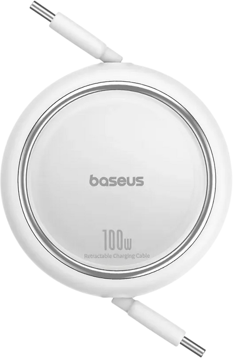 Baseus Free2Pull Mini Retractable USB-C to USB-C 100W - 2M - White  for sale in Egypt from Games2Egypt