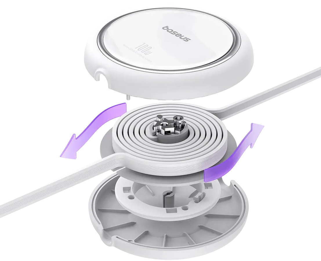 Baseus Free2Pull Mini Retractable USB-C to USB-C 100W - 2M - White – image 7