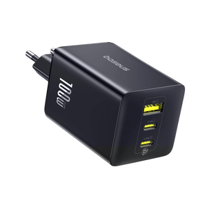 Baseus EnerFill FE11 Fast Charger 2-USB-C + USB-A 100W EU - Black -  for sale in Egypt from Games2Egypt