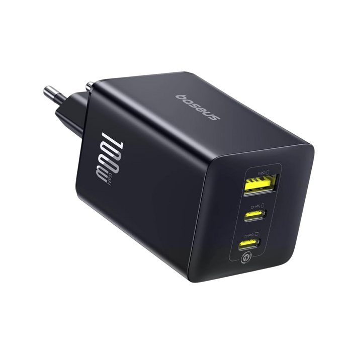 باسيوس إنر فيل FE11 شاحن سريع 2× USB-C + USB-A‏ 100 واط EU - أسود  للبيع في مصر من خلال Games2Egypt
