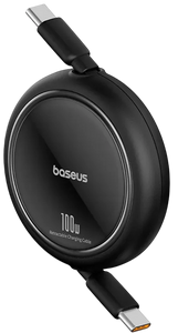 Baseus Free2Pull Mini Retractable USB-C to USB-C 100W - 2M - Black  for sale in Egypt from Games2Egypt