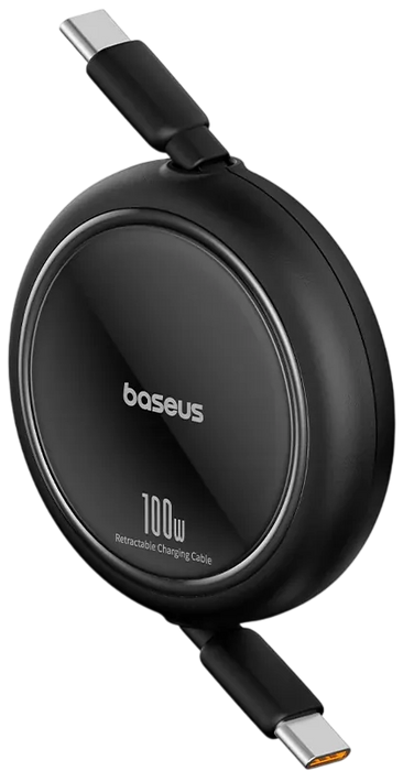 Baseus Free2Pull Mini Retractable USB-C to USB-C 100W - 2M - Black  for sale in Egypt from Games2Egypt