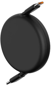 Baseus Free2Pull Mini Retractable USB-C to USB-C 100W - 2M - Black  for sale in Egypt from Games2Egypt