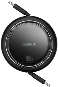 Baseus Free2Pull Mini Retractable USB-C to USB-C 100W - 2M - Black  for sale in Egypt from Games2Egypt