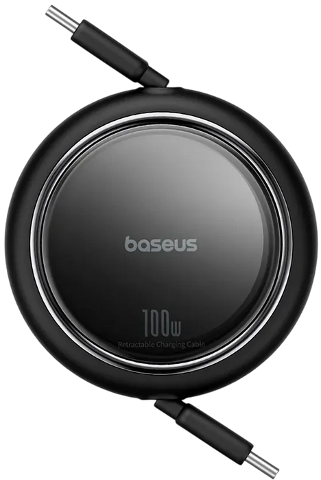 Baseus Free2Pull Mini Retractable USB-C to USB-C 100W - 2M - Black  for sale in Egypt from Games2Egypt