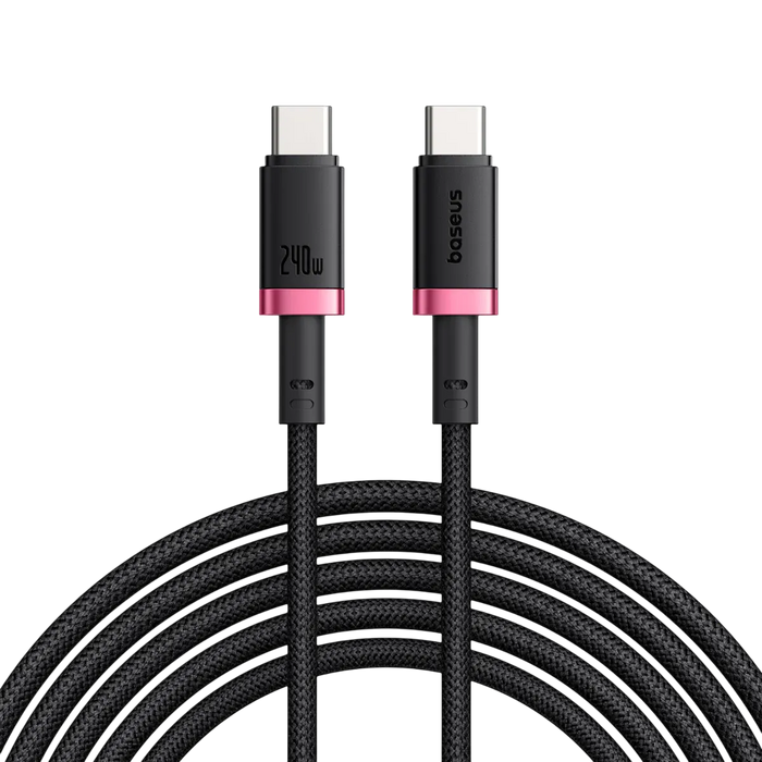 Baseus Dura USB-C to USB-C Cable 240W - 1M - Red/Black  for sale in Egypt from Games2Egypt