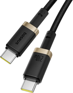 Baseus Dura USB-C to USB-C Cable 240W - 1M - Gold/Black  for sale in Egypt from Games2Egypt