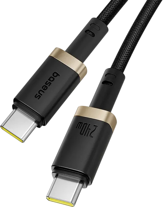 Baseus Dura USB-C to USB-C Cable 240W - 1M - Gold/Black  for sale in Egypt from Games2Egypt