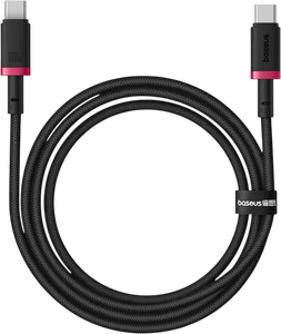 Baseus Dura USB-C to USB-C Cable 100W - 1M - Red/Black -  for sale in Egypt from Games2Egypt