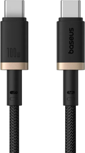 Baseus Dura USB-C to USB-C Cable 100W - 1M - Gold/Black  for sale in Egypt from Games2Egypt