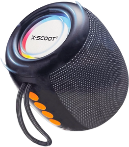 X-SCOOT XS-607 Portable Outdoor Speaker Bass+RGB - Black/Orange -  for sale in Egypt from Games2Egypt