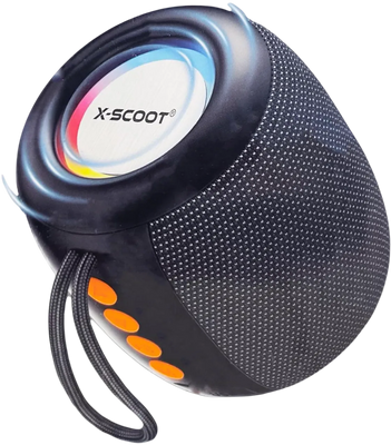 X-SCOOT XS-607 Portable Outdoor Speaker Bass+RGB - Black/Orange