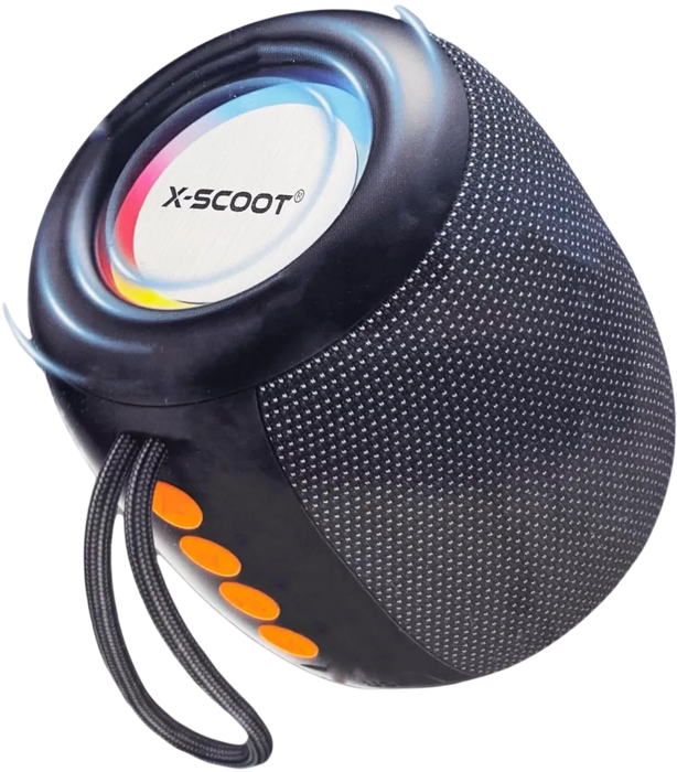 X-SCOOT XS-607 Portable Outdoor Speaker Bass+RGB - Black/Orange  for sale in Egypt from Games2Egypt