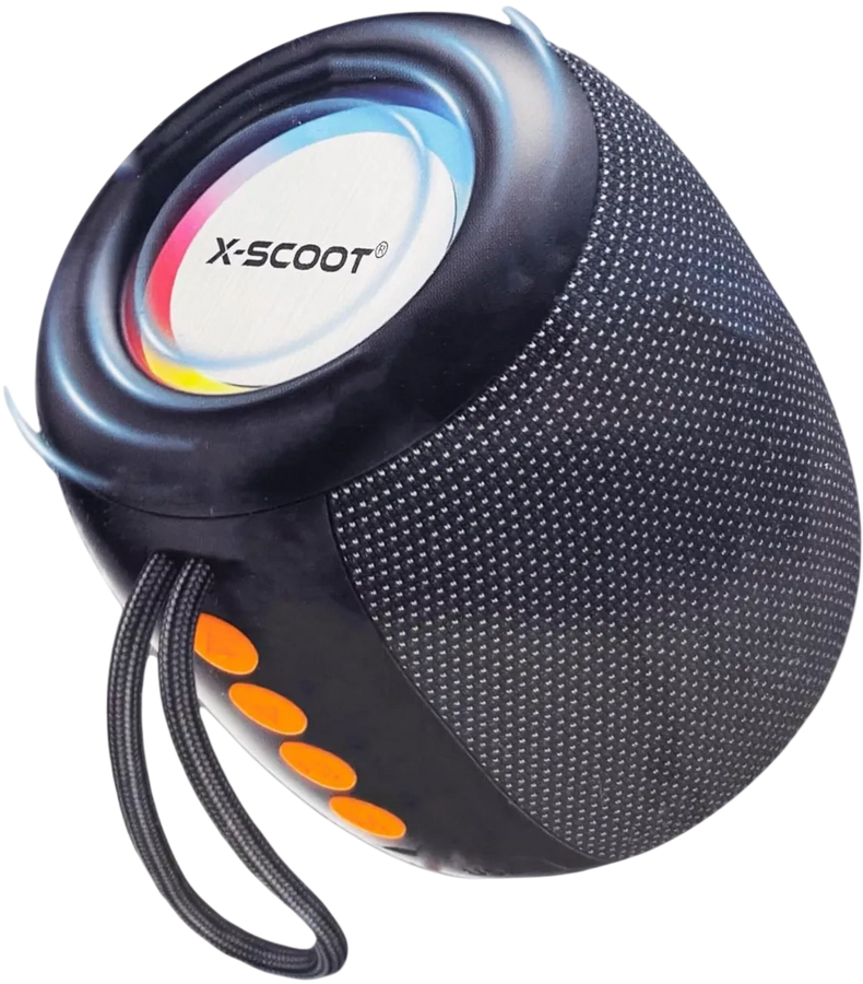 X-SCOOT XS-607 Portable Outdoor Speaker Bass+RGB - Black/Orange