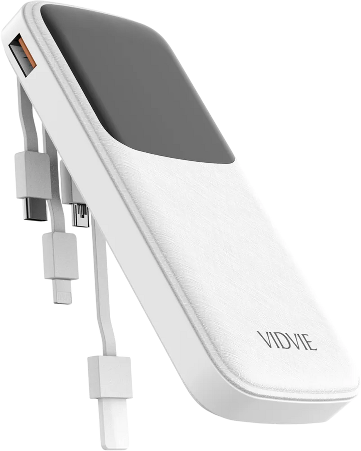 Vidvie PB758 Wired Power Bank 10000mAh 4-Port - White