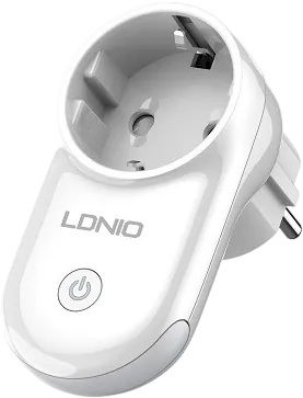 LDNIO SEW1058 WiFi Smart Socket + LED Night Lamp (EU) - White  for sale in Egypt from Games2Egypt