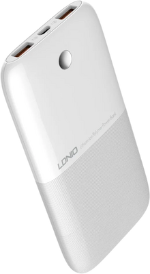 LDNIO PR1009 Ultra-thin Power Bank 10000mAh Dual USB - White