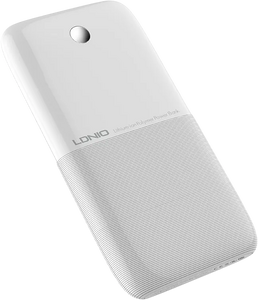 LDNIO PR1009 Ultra-thin Power Bank 10000mAh Dual USB - White  for sale in Egypt from Games2Egypt