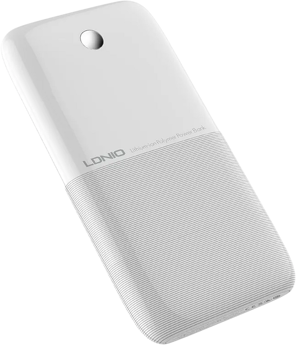 LDNIO PR1009 Ultra-thin Power Bank 10000mAh Dual USB - White  for sale in Egypt from Games2Egypt