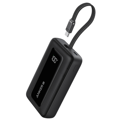 Anker Zolo 10000mAh Built-In Type-C Cable Power Bank 30W – Black