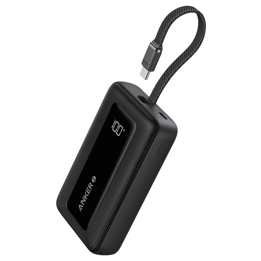 أنكر زولو باور بنك 10000 ملّي أمبير (USB-C مدمج) 30 واط – أسود