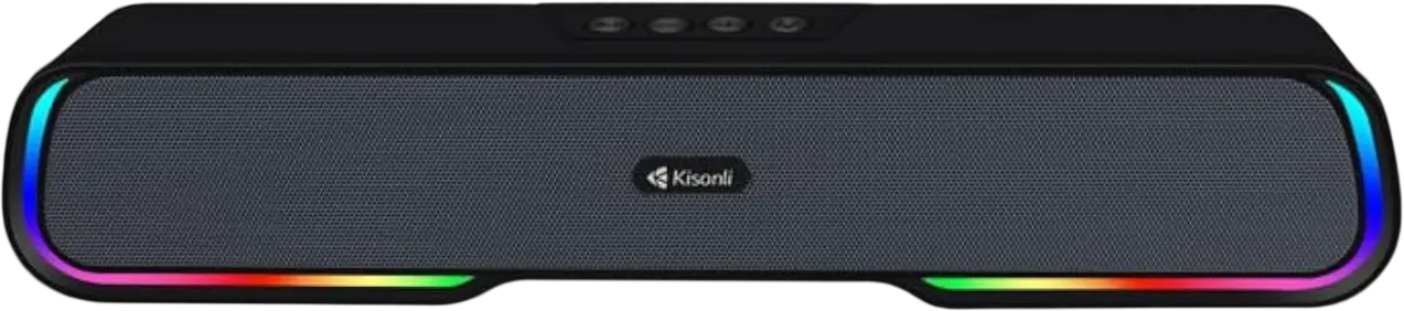 Kisonli LED-913 Bluetooth Soundbar Speaker RGB - Black  for sale in Egypt from Games2Egypt