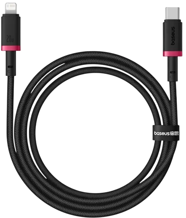 Baseus Dura USB-C to Lightning Cable 20W - 1M - Red/Black  for sale in Egypt from Games2Egypt
