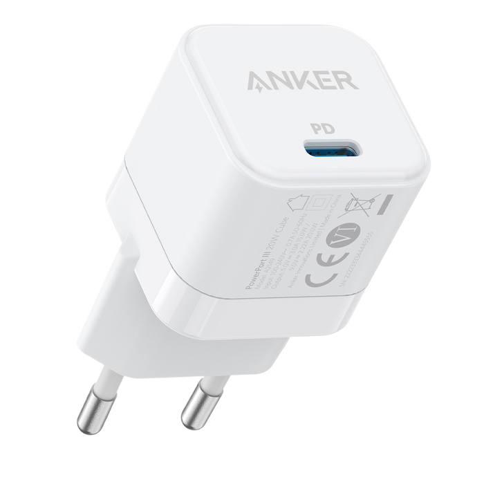 Anker PowerPort III Cube Wall charger USB-C 20W - White  for sale in Egypt from Games2Egypt