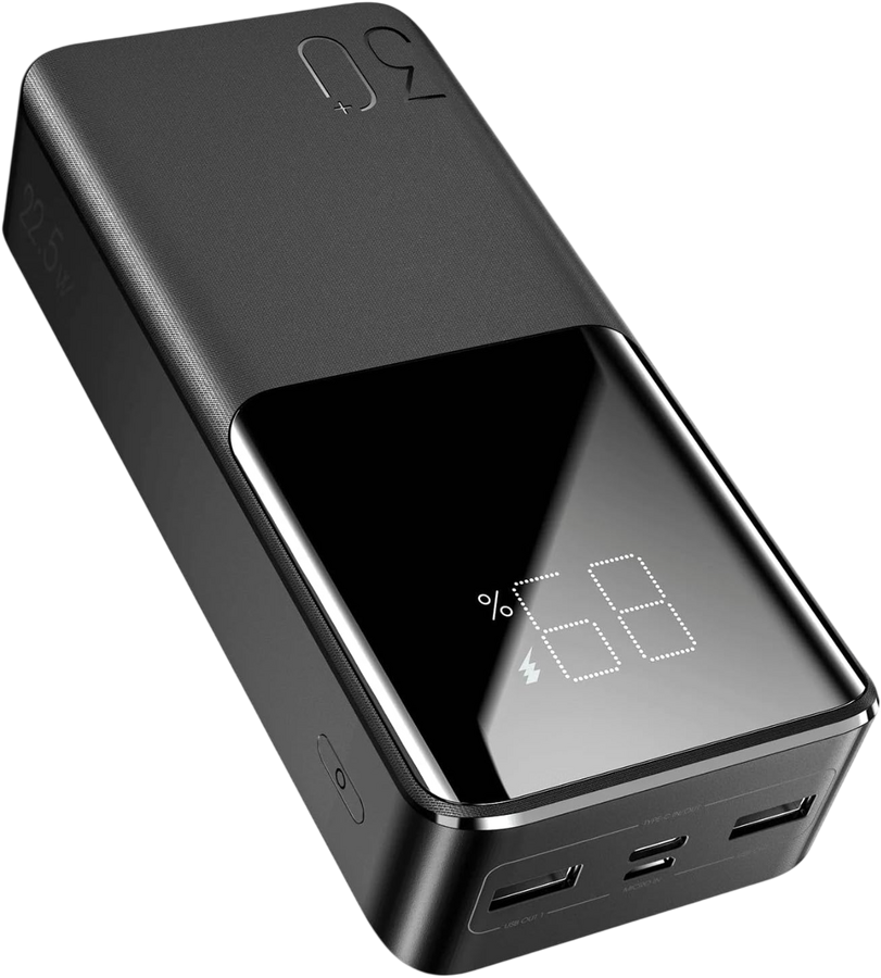 جوي روم JR-QP193 باور بانك 30000mAh وقدرة  22.5W – أسود