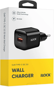 شاحن حائط آي لوك 30 واط منفذين USB-A + USB-C – أسود  للبيع في مصر من خلال Games2Egypt