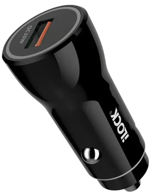 iLOCK 30W Car Charger (USB-A, QC 3.0) with LED Indicator