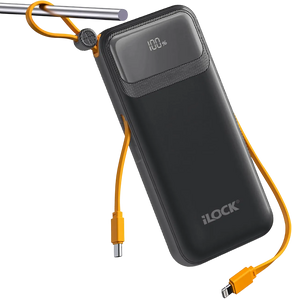 iLOCK Power Bank 10000mAh 4-Port Fast Charge LED Display - Black  for sale in Egypt from Games2Egypt